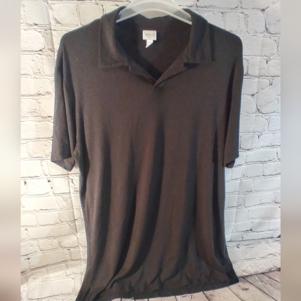Armani Collezioni Polo Black Shirt XL